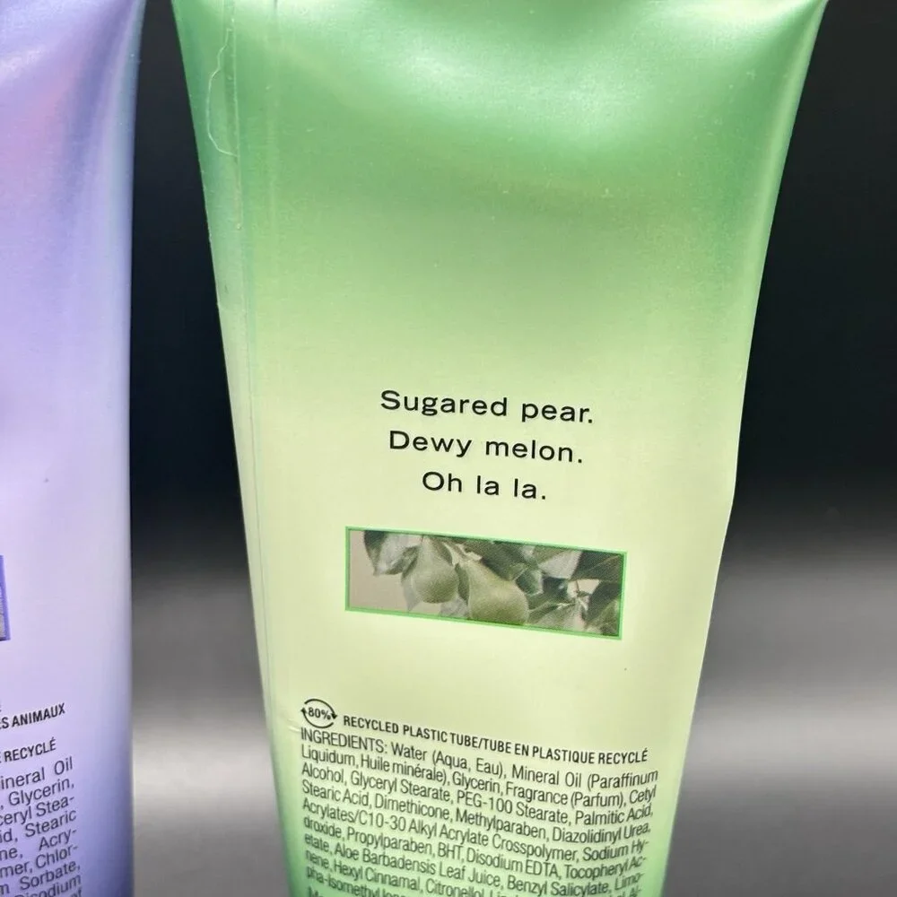 Set Of 2 Victoria Secret Hydrating Body Lotion Pear Glacé & Midnight Bloom 8 oz - Picture 7 of 16